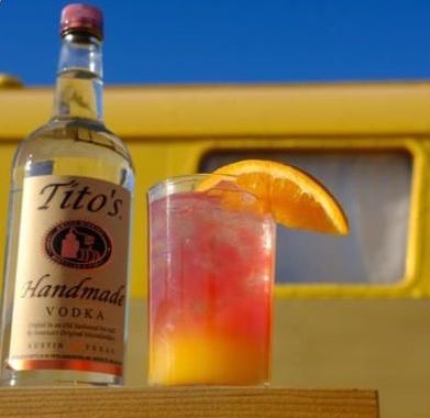 Mixed drink with Tito's Vodka
